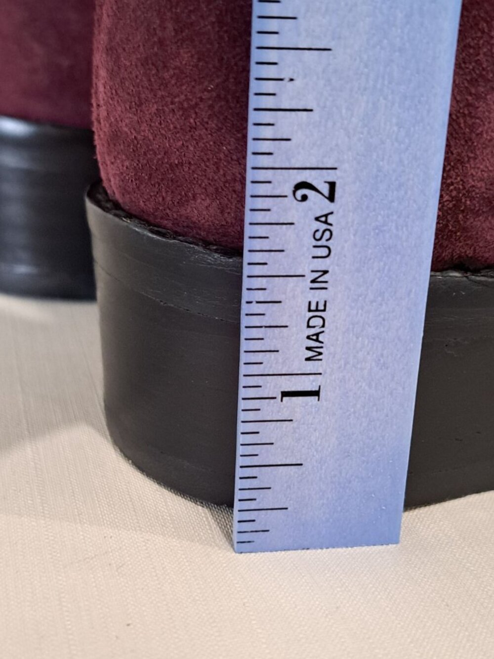 Vince Camuto Vacilla Womens Cranberry Suede Knee-High Boots Buttons Riding 9 - Picture 12 of 12